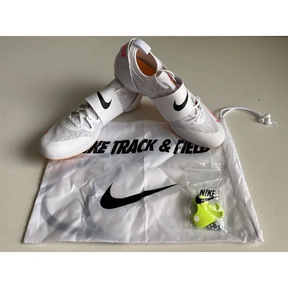 Nike Pole Vault Elite‎ Track Field Jumping Spikes White AA1204-101 Men’s Sz 13